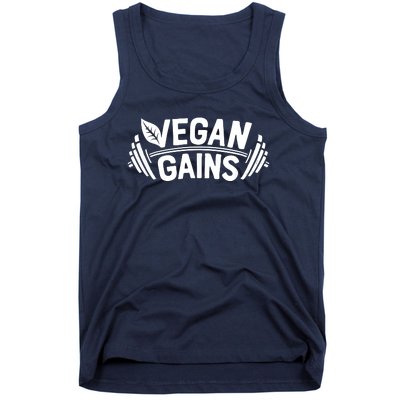 Vegan Gains For Men Women Vegetarian Funny Gym Wear Tank Top