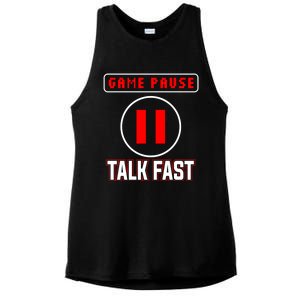 Video Gamer Funny I Cant Pause My Game Talk Fast Gift Ladies PosiCharge Tri-Blend Wicking Tank