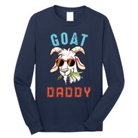 Vintage Goat Funny Daddy Cute Goat Sunglasses Farmer Family Long Sleeve Shirt