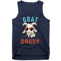 Vintage Goat Funny Daddy Cute Goat Sunglasses Farmer Family Tank Top