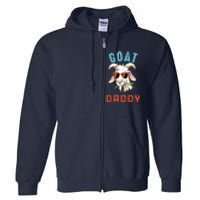 Vintage Goat Funny Daddy Cute Goat Sunglasses Farmer Family Full Zip Hoodie