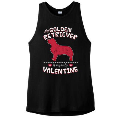 Valentine Gift For Golden Retriever Dad Or Mom Ladies PosiCharge Tri-Blend Wicking Tank