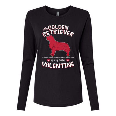 Valentine Gift For Golden Retriever Dad Or Mom Womens Cotton Relaxed Long Sleeve T-Shirt