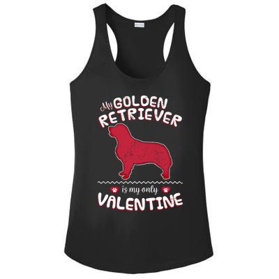 Valentine Gift For Golden Retriever Dad Or Mom Ladies PosiCharge Competitor Racerback Tank