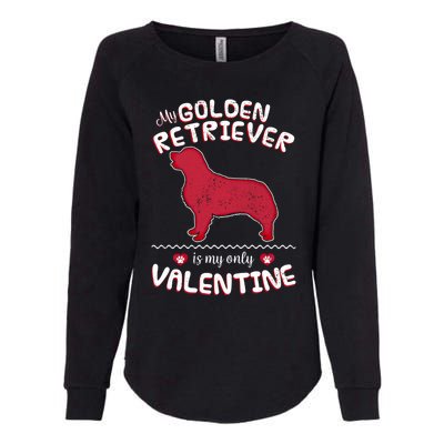 Valentine Gift For Golden Retriever Dad Or Mom Womens California Wash Sweatshirt