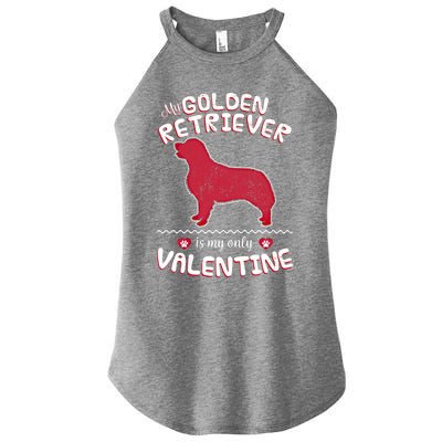 Valentine Gift For Golden Retriever Dad Or Mom Women's Perfect Tri Rocker Tank