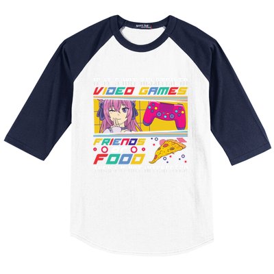 Video Game Friends Or Food Then Im Not Interested Gift For Gamer Baseball Sleeve Shirt