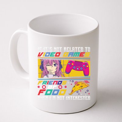 Video Game Friends Or Food Then Im Not Interested Gift For Gamer Coffee Mug