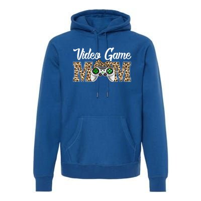 Video Game Funny Mom Game Leopard Mothers Day Great Gift Premium Hoodie