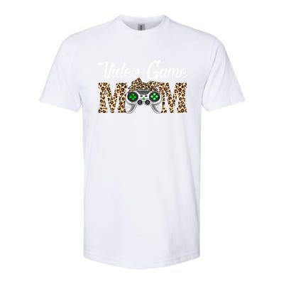 Video Game Funny Mom Game Leopard Mothers Day Great Gift Softstyle CVC T-Shirt