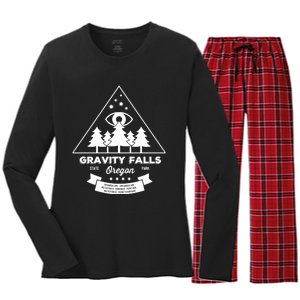 Visit Gravity Falls Oregon! Women's Long Sleeve Flannel Pajama Set 