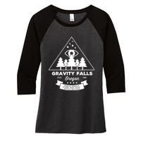 Visit Gravity Falls Oregon! Women's Tri-Blend 3/4-Sleeve Raglan Shirt