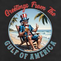 Vintage Greetings From The Gulf Of America Uncle Sam Garment-Dyed Heavyweight T-Shirt