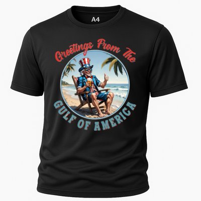 Vintage Greetings From The Gulf Of America Uncle Sam Performance Shirt