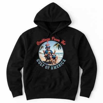 Vintage Greetings From The Gulf Of America Uncle Sam Hoodie