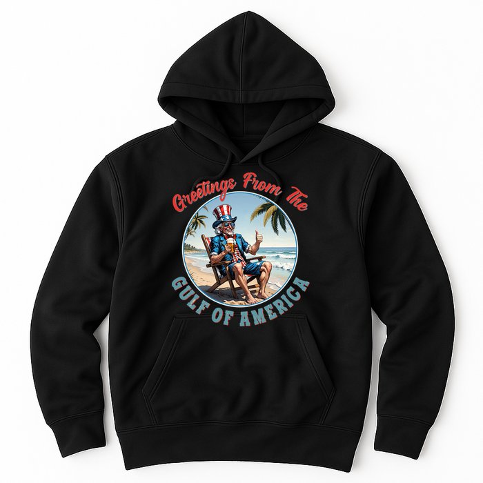 Vintage Greetings From The Gulf Of America Uncle Sam Hoodie