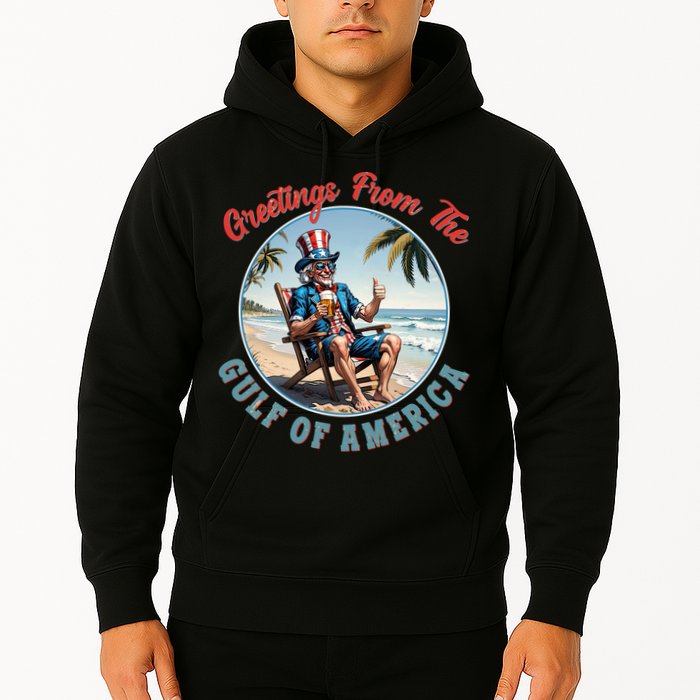 Vintage Greetings From The Gulf Of America Uncle Sam Hoodie