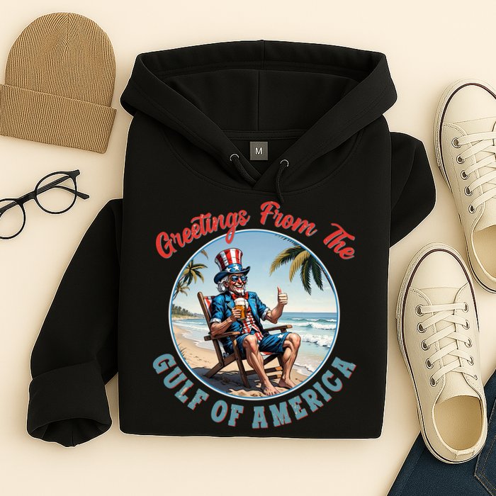 Vintage Greetings From The Gulf Of America Uncle Sam Hoodie
