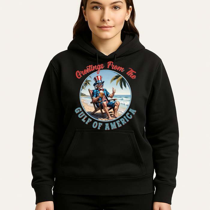 Vintage Greetings From The Gulf Of America Uncle Sam Hoodie