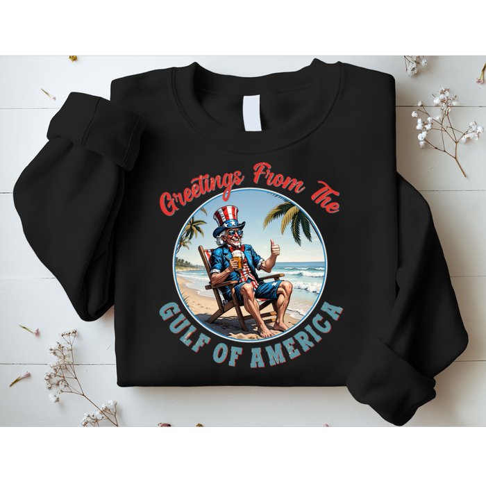 Vintage Greetings From The Gulf Of America Uncle Sam Sweatshirt