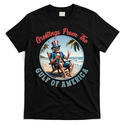 Vintage Greetings From The Gulf Of America Uncle Sam T-Shirt