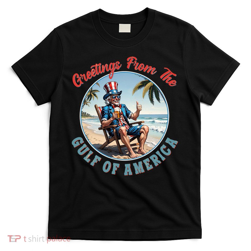 Vintage Greetings From The Gulf Of America Uncle Sam T-Shirt