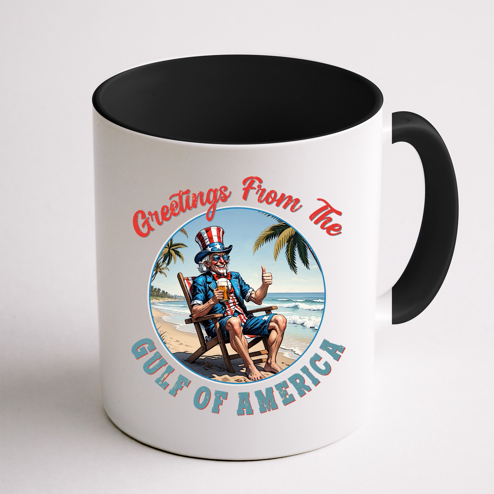 Vintage Greetings From The Gulf Of America Uncle Sam Mug