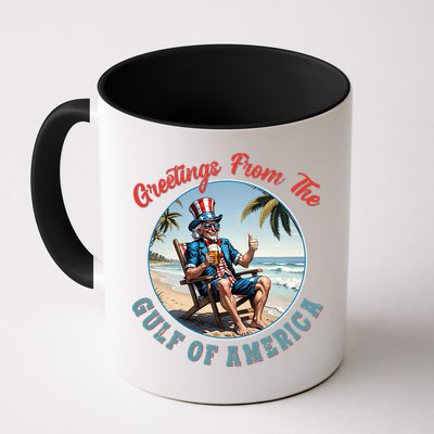 Vintage Greetings From The Gulf Of America Uncle Sam Mug
