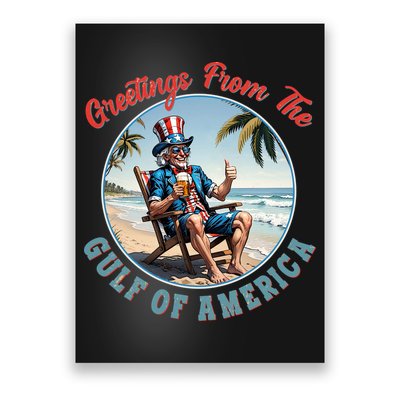 Vintage Greetings From The Gulf Of America Uncle Sam Poster