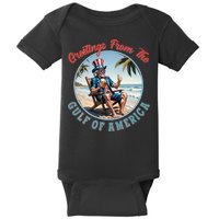 Vintage Greetings From The Gulf Of America Uncle Sam Baby Bodysuit