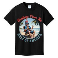 Vintage Greetings From The Gulf Of America Uncle Sam Kids T-Shirt