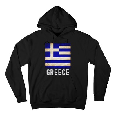 Vintage Greek Flag Distressed Greece Flag For Women Hoodie