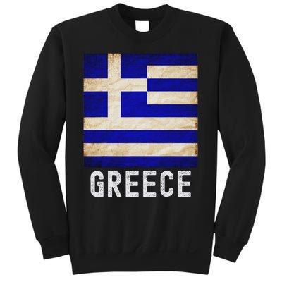 Vintage Greek Flag Distressed Greece Flag For Women Sweatshirt