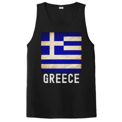 Vintage Greek Flag Distressed Greece Flag For Women PosiCharge Competitor Tank