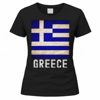 Vintage Greek Flag Distressed Greece Flag For Women Women's T-Shirt