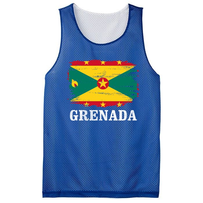 Vintage Grenada Flag For Grenadian Gift Mesh Reversible Basketball Jersey Tank