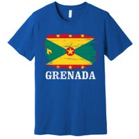 Vintage Grenada Flag For Grenadian Gift Premium T-Shirt