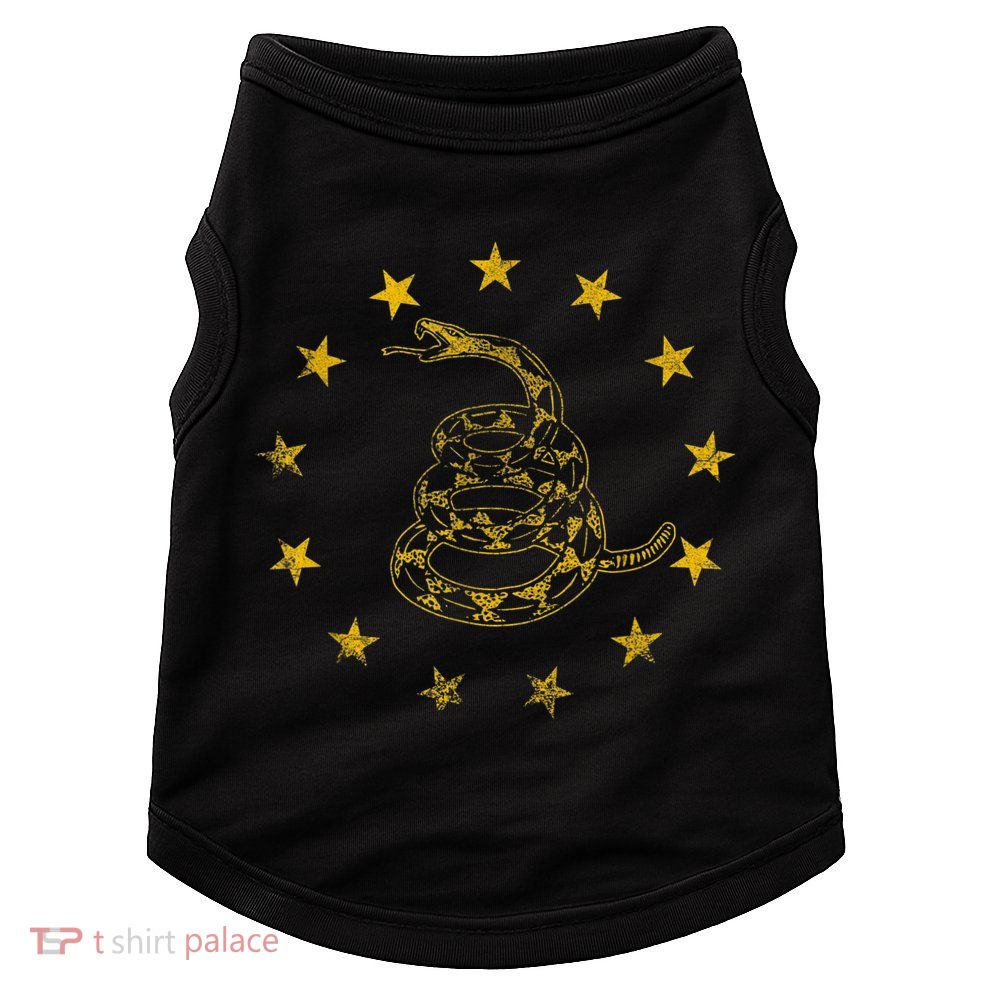 Vintage Gadsden Flag Snake Betsy Ross Flag 13 Stars Doggie Tank