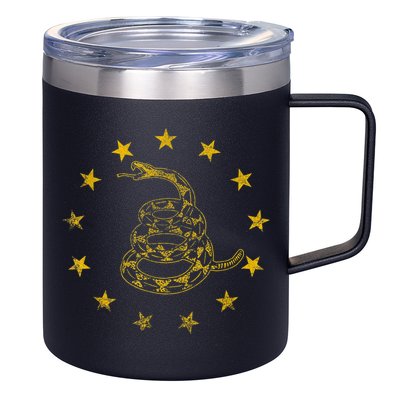 Vintage Gadsden Flag Snake Betsy Ross Flag 13 Stars 12oz Stainless Steel Coffee Mug