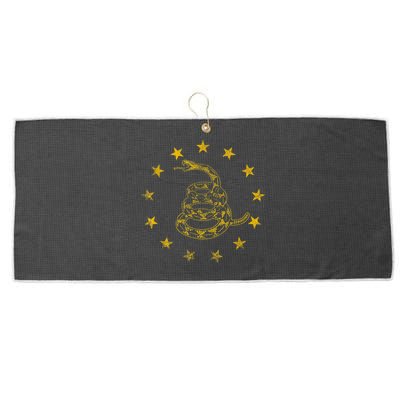 Vintage Gadsden Flag Snake Betsy Ross Flag 13 Stars Large Microfiber Waffle Golf Towel