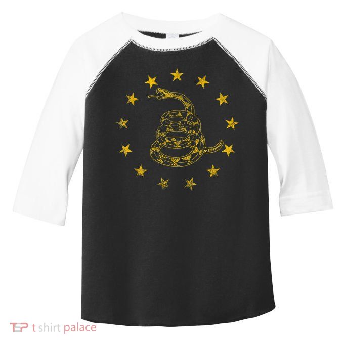Vintage Gadsden Flag Snake Betsy Ross Flag 13 Stars Toddler Fine Jersey T-Shirt