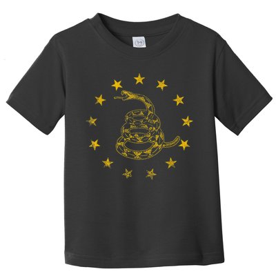 Vintage Gadsden Flag Snake Betsy Ross Flag 13 Stars Toddler T-Shirt