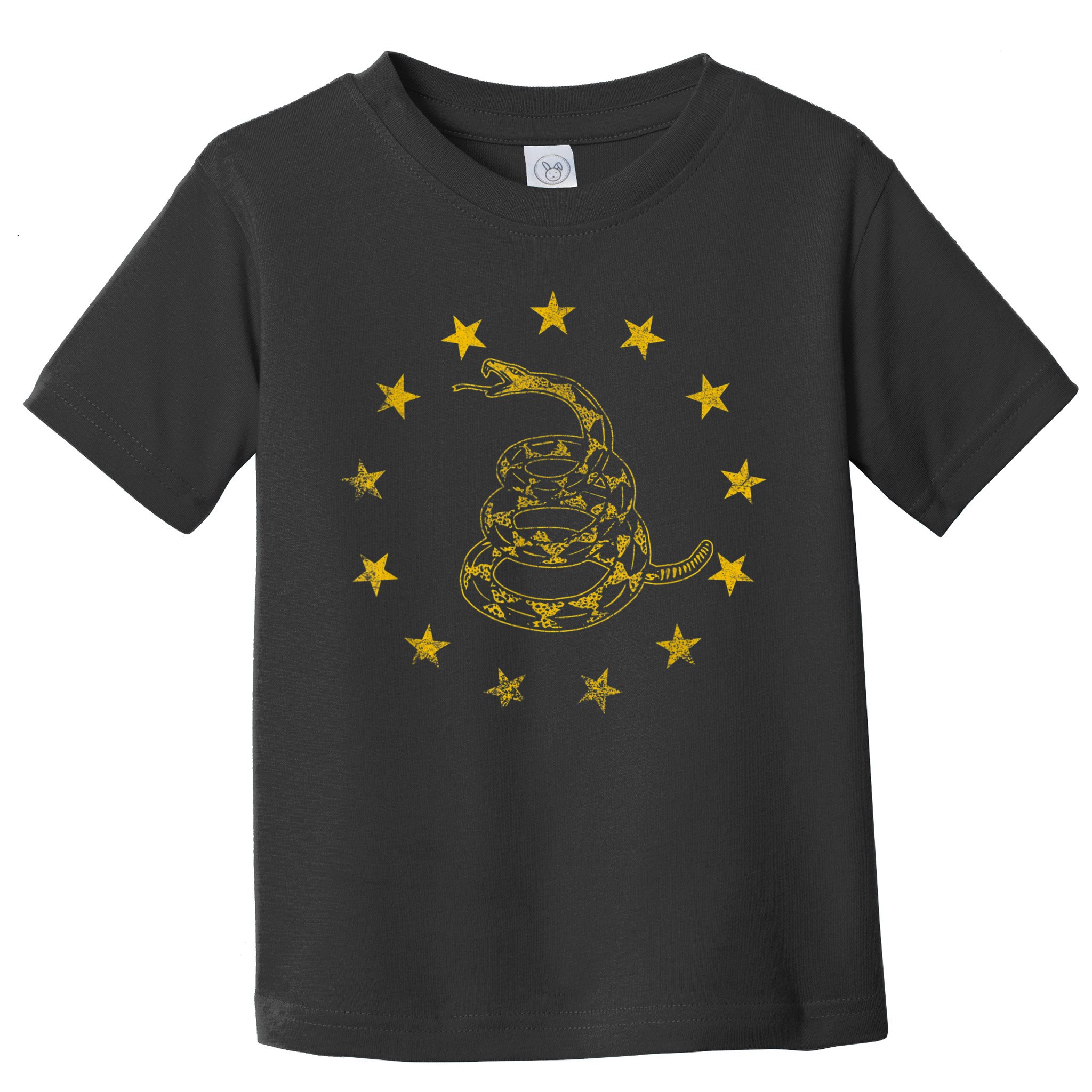 Vintage Gadsden Flag Snake Betsy Ross Flag 13 Stars Toddler T-Shirt