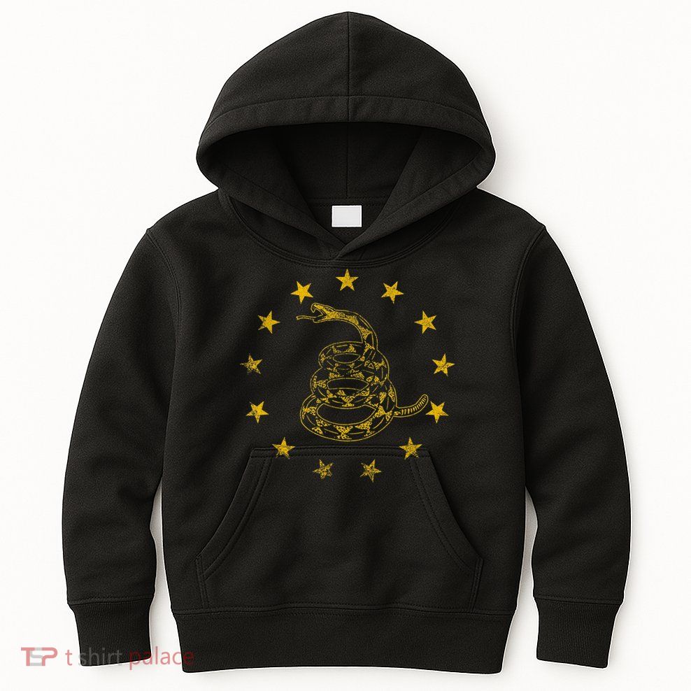 Vintage Gadsden Flag Snake Betsy Ross Flag 13 Stars Kids Hoodie
