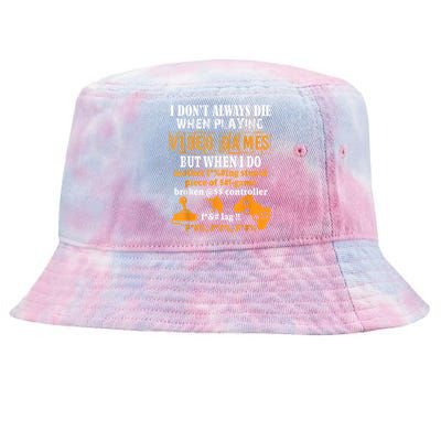 Video Games Funny Gamer Tee For Console Gaming Fans Tie-Dyed Bucket Hat