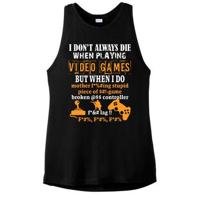 Video Games Funny Gamer For Console Gaming Fans T Ladies PosiCharge Tri-Blend Wicking Tank