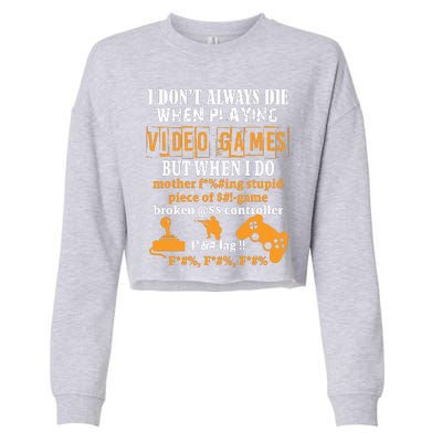 Video Games Funny Gamer For Console Gaming Fans T Cropped Pullover Crew