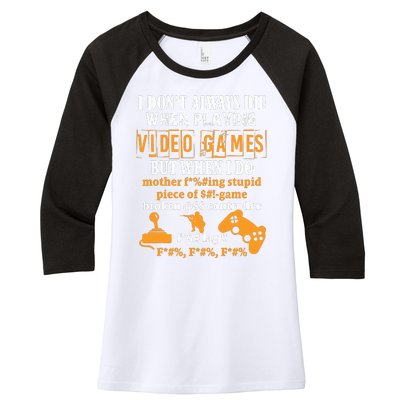 Video Games Funny Gamer For Console Gaming Fans T Women's Tri-Blend 3/4-Sleeve Raglan Shirt