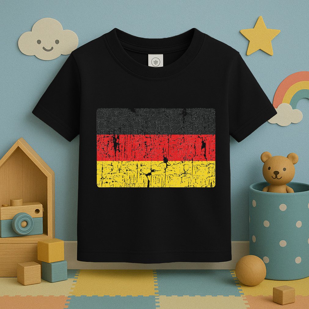 Vintage Germany Flag Gift Retro German Women Souvenir Toddler T-Shirt