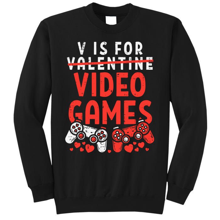 Video Games Funny Valentines Day Gamer Gift Sweatshirt